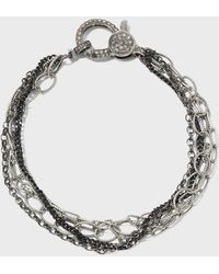 Margo Morrison - Multi-Chain Combination Bracelet With A Diamond Clasp - Lyst