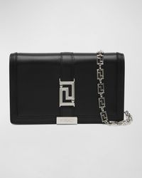 Versace - Greca Goddess Leather Wallet On Chain - Lyst