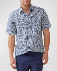 Rodd & Gunn - Becksley Geometric-Print Short-Sleeve Shirt - Lyst