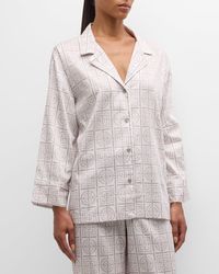 Natori - Cropped Infinity-Print Cotton Pajama Set - Lyst