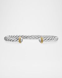 David Yurman - Cable Flex Cuff Bracelet With Gemstone And 14K - Lyst