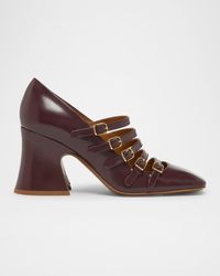 Chloé - Janis Patent Leather Mary Jane Pumps - Lyst