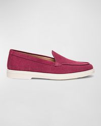 Santoni - Yaltamoc Suede Slip-On Loafers - Lyst