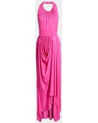 Givenchy - Draped Jersey Halter Gown - Lyst