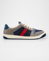 Gucci - Screener Gg Canvas And Leather Sneakers - Lyst