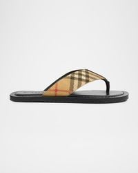 Burberry - Apos;S Check Pavilion Flip-Flop Sandals​ - Lyst