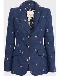 Maison Common - Abstract Jacquard Single-Breasted Jacket - Lyst