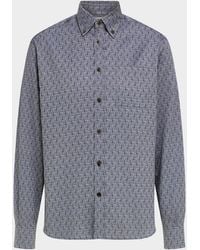 Ferragamo - Apos;S Geometric Gancini Cotton Button-Down Shirt - Lyst