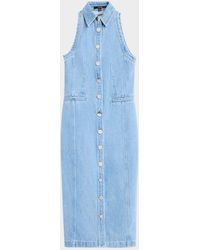 Toccin - Palmer Button-Front Denim Midi Dress - Lyst