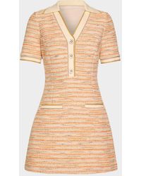 Ramy Brook - Blythe Tweed Collared Mini Dress - Lyst