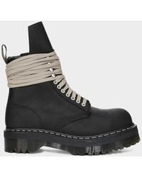 Rick Owens - X Dr. Martens Quad Sole Steel Toe Leather Ankle Boots - Lyst