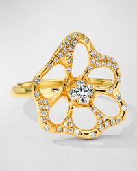 Ippolita - 18K Stardust Drizzle Medium Flower Ring With Diamonds - Lyst