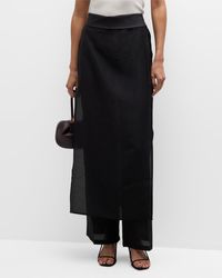 GIA STUDIOS - High Rise Sheer Flowing Trousers - Lyst