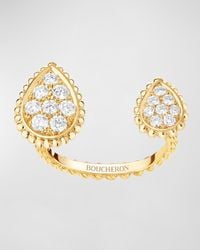 Boucheron - Serpent Bohème 18k Yellow Gold Diamond 2-motif Ring - Lyst