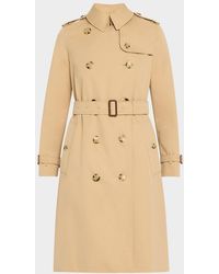 Burberry - Kensington Organic Belted Double-Breasted Long Trench Coat - Lyst