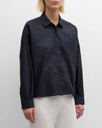 Emporio Armani - Button-Down Cotton Poplin Shirt - Lyst