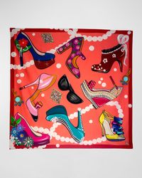Mila & Such - Fabulous In Heels Graphic-print Scarf - Lyst