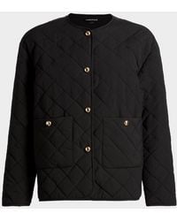 Lamarque - Hera Quilted Collarless Jacket - Lyst