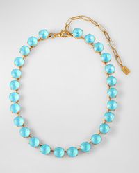 Elizabeth Cole - 24K-Plated Colette Crystal Necklace - Lyst