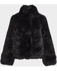 Gorski - Reversible Merinillo Lamb Shearling Chevron Jacket With Horizontal Bottom - Lyst