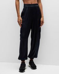 Terez - Satin Cropped Cargo Joggers - Lyst