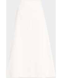 By Malene Birger - Carlas A-Line Organic Cotton Twill Midi Skirt - Lyst