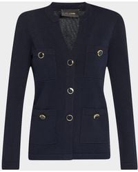 St. John - Santiago Knit Button-Down Jacket - Lyst