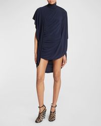 Alaïa - Draped Jersey Cape Mini Dress - Lyst