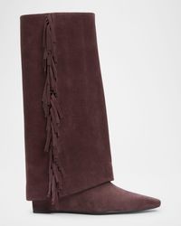 Jonathan Simkhai - Quinn Suede Fringe Knee Boots - Lyst