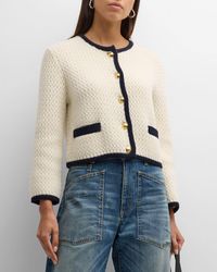 Nili Lotan - Perah Contrast-trimmed Wool Jacket - Lyst