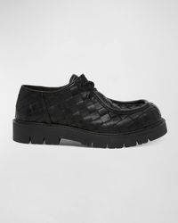 Bottega Veneta - Haddock Intrecciato Leather Derby Shoes - Lyst