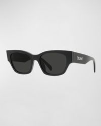 Celine - Rectangle Acetate Sunglasses - Lyst