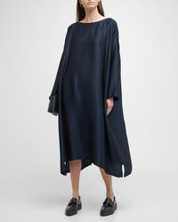 Eskandar - Wide A-Line Scoop-Neck Midi Dress - Lyst