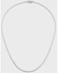 Neiman Marcus - 18k White Gold Round Diamond Line Necklace, 16.5"l - Lyst