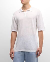 Frescobol Carioca - Mello Linen Polo Shirt - Lyst