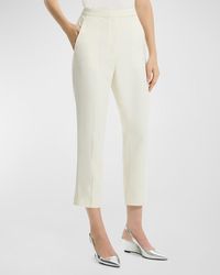 Theory - High-Waist Slim Cropped Admiral Crepe Pants - Lyst