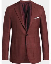 Kiton - Apos;S Windowpane Single-Breasted Sport Coat - Lyst