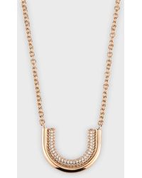 WALTERS FAITH - Thoby 18k Rose Gold And Diamond Large Tubular Necklace - Lyst