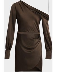 Jonathan Simkhai - Cameron Draped One-Shoulder Mini Dress - Lyst