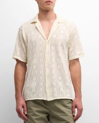 Represent - Lace Knit Button-Down Shirt - Lyst