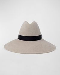Gigi Burris Millinery Samira Rabbit Hair Felt Hat in Natural  display picture 2