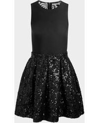Alice + Olivia - Chara Sequined Sleeveless Mini Dress - Lyst