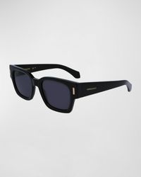 Ferragamo - Rivets Acetate Rectangle Sunglasses, 52Mm - Lyst