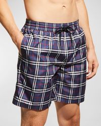 Burberry - Guildes Classic Check Swim Shorts - Lyst