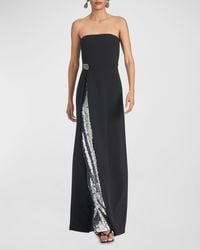 Sachin & Babi - Ivy Strapless Sequin & Crystal Gown - Lyst