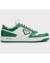 Prada - Downtown Low-top Leather Sneakers - Lyst