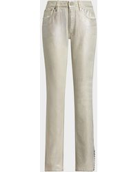 Ralph Lauren - Barrett Coated Cotton Denim Slim-Leg Jeans - Lyst