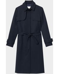 Sandro - Pleated-Back Belted Trench Coat - Lyst