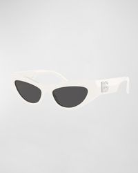 Dolce & Gabbana - Dg Logo Acetate Cat-Eye Sunglasses - Lyst
