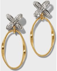 Marco Bicego - Marrakech Onde 18k Yellow And White Gold Stud Drop Earrings - Lyst